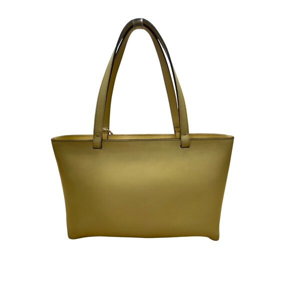 Lamarthe Women’s Yellow Embroidered Leather Flower Charm Shoulder Tote Bag - Picture 3 of 14